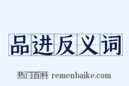 品进反义词是什么意思的图片